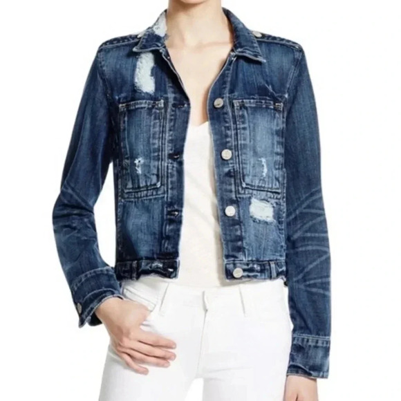 McGuire Distressed Jean Jacket Medium Wash Denim Size S - Picture 10 of 10